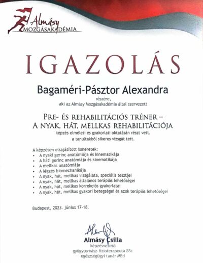 Pre- és rehabilitációs tréner