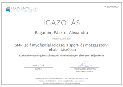 SMR (self myofascial release) a sport- és mozgásszervi rehabilitációban