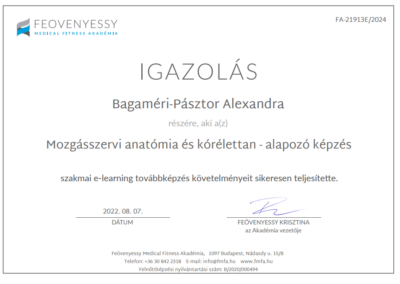 Mozgásszervi anatómia és kórélettan